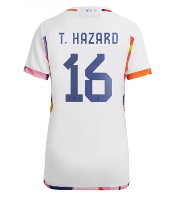 Belgien Thorgan Hazard #16 Bortatröja Dam VM 2022 Kortärmad